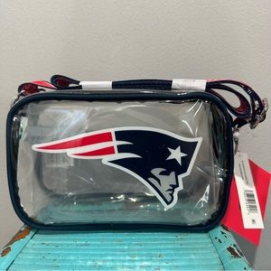 NEW New England Patriots Clear Stadium Bag Crossbody